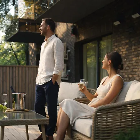 Luxury Dolce - 2 Kambariai - Terasa Prie Misko - 650 M Iki Juros Apartment