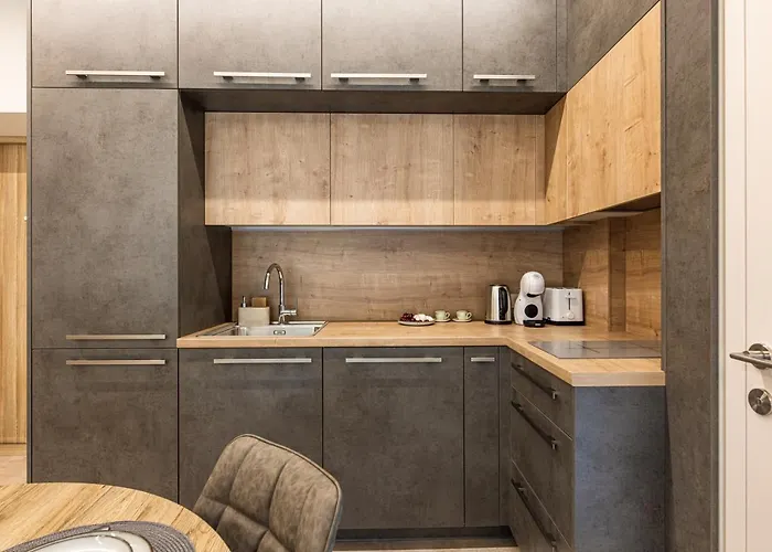 Luxury Dolce - 2 Kambariai - Terasa Prie Misko - 650 M Iki Juros Apartment