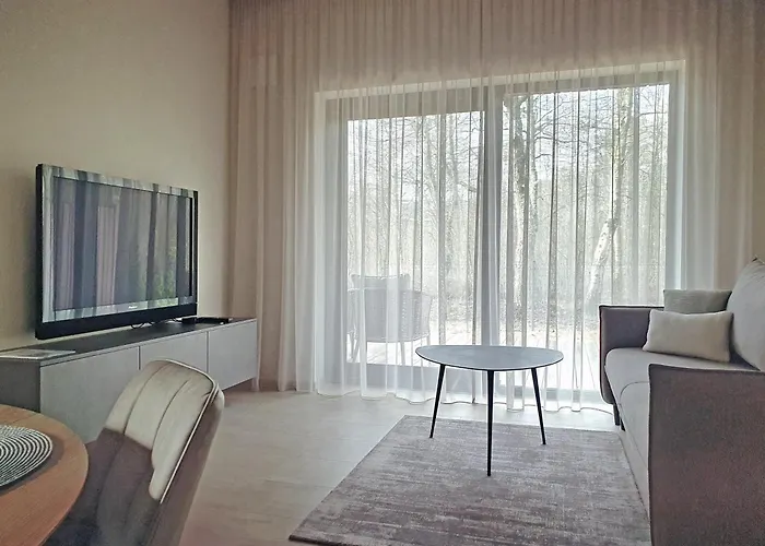 Luxury Dolce - 2 Kambariai - Terasa Prie Misko - 650 M Iki Juros Апартаменты