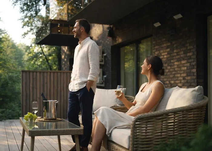 Luxury Dolce - 2 Kambariai - Terasa Prie Misko - 650 M Iki Juros Apartment